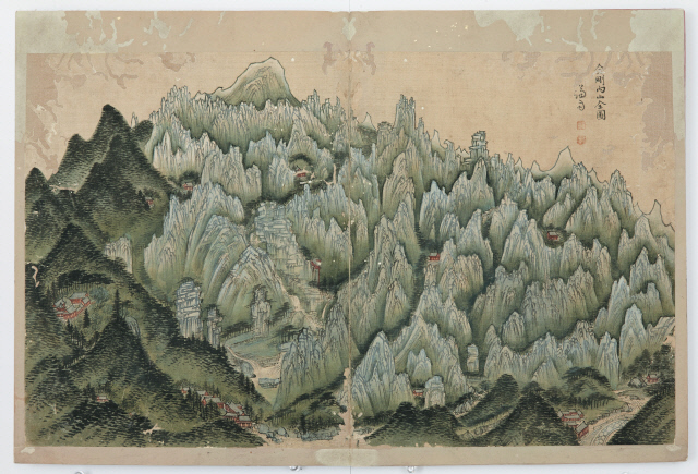 정선, 《겸재정선화첩(謙齋鄭敾畵帖)》, 18세기, 비단에 수묵담채, 성 베네딕도회 왜관 수도원 소장